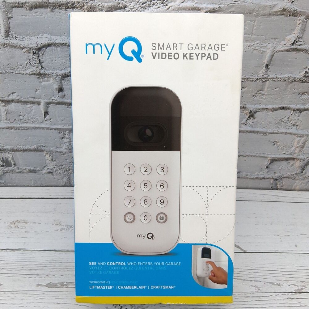 MyQ Smart Garage Video Keypad White (VKP1-MYQMC) Chamberlain Brand New Sealed